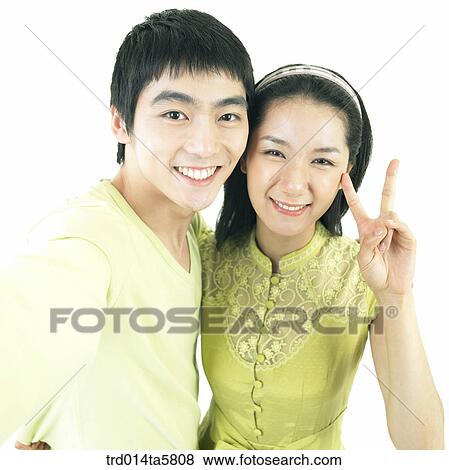 Stock Photo - a smiling couple. Fotosearch