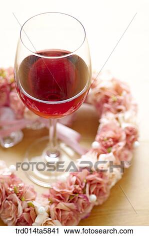 Stock Image - a wine glass. Fotosearch