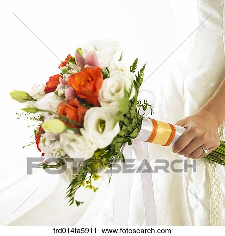 a bride with a bouquet View Large Photo Image Stock Image - a bride with a bouquet. Fotosearch