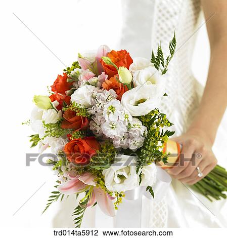 a bride with a bouquet View Large Photo Image Stock Image - a bride with a bouquet. Fotosearch