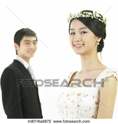 a bridegroom and a bride View Large Photo Image Stock Image - a bridegroom and a bride. Fotosearch