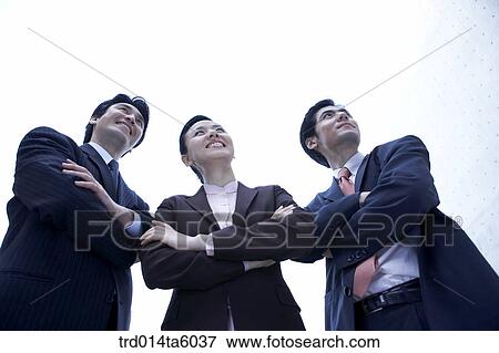 Stock Photo - a businesswoman and a businessman. Fotosearch