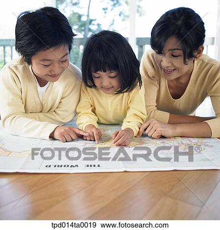 brother, sister, Asian, person, worldwide map, inside View Large Photo Image Stock Photo - brother, sister, Asian, person, worldwide map, inside. Fotosearch