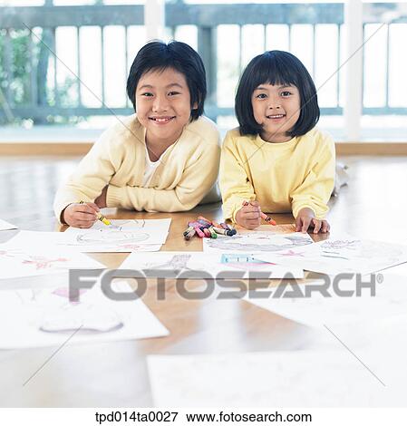 photograph, picture, scribbling, brother, sister, art View Large Photo Image Stock Photo - photograph, picture, scribbling, brother, sister, art. Fotosearch