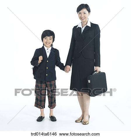 family, school uniform, object, Asian, going to school, smile View Large Photo Image Stock Photograph - family, school uniform, object, Asian, going to school, smile. Fotosearch