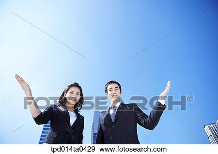 day, daytime, low angle, businessman, businesswoman, person View Large Photo Image Stock Photo - day, daytime, low angle, businessman, businesswoman, person. Fotosearch
