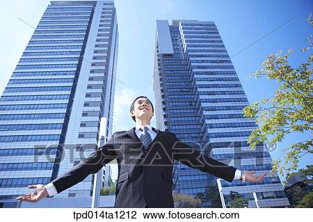 Korean, Asian, person, business, businessman, outside View Large Photo Image Stock Image - Korean, Asian, person, business, businessman, outside. Fotosearch