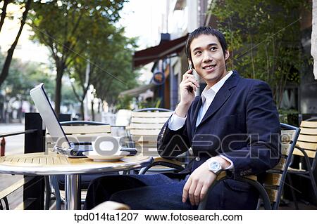 Korean, Asian, person, business, businessman, outside View Large Photo Image Stock Photo - Korean, Asian, person, business, businessman, outside. Fotosearch