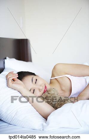 lying, Asian, person, inside, woman, bed, Korean View Large Photo Image Stock Photography - lying, Asian, person, inside, woman, bed, Korean. Fotosearch
