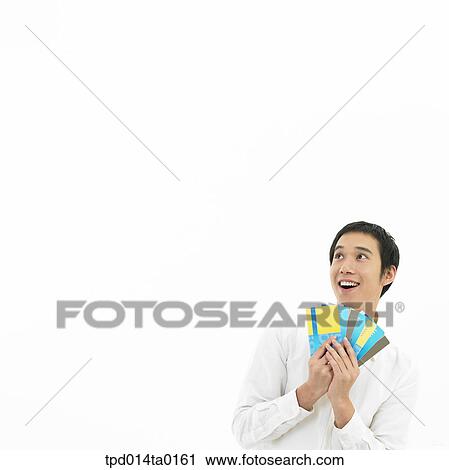 Stock Image - finance, economy, object, Asian, person, bust. Fotosearch