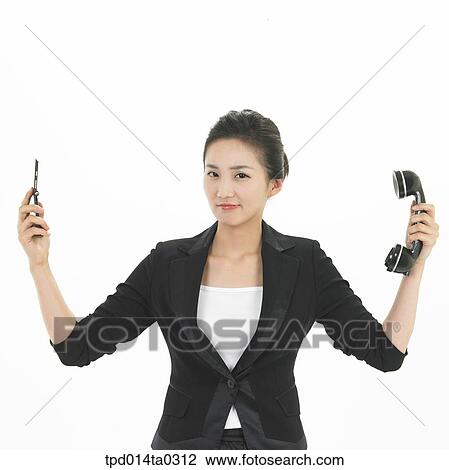 object, Asian, business, businesswoman, person, woman, telephone View Large Photo Image Stock Image - object, Asian, business, businesswoman, person, woman, telephone. Fotosearch