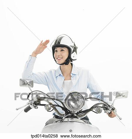 object, Asian, driving, person, woman, motorcycle, driving View Large Photo Image Stock Photo - object, Asian, driving, person, woman, motorcycle, driving. Fotosearch