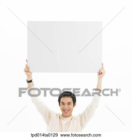 Stock Photo - object, Asian, message, person, bust, smile. Fotosearch