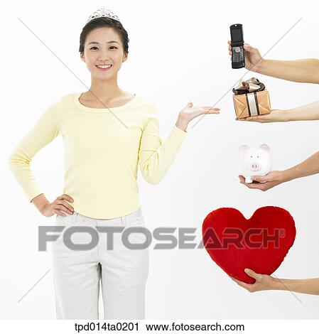 object, Asian, person, gift, shopping, woman, crown View Large Photo Image Stock Image - object, Asian, person, gift, shopping, woman, crown. Fotosearch