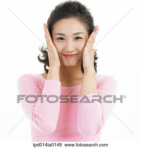 object, Asian, smile, person, face, woman, gesture View Large Photo Image Stock Photo - object, Asian, smile, person, face, woman, gesture. Fotosearch