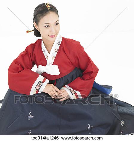 Korean, Asian, person, Korea, Korean tradition, traditional clothes, clothes View Large Photo Image Stock Photograph - Korean, Asian, person, Korea, Korean tradition, traditional clothes, clothes. Fotosearch