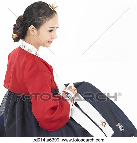 Stock Photo - object, Asian, festival, smile, clothes, person, New Year's Day. Fotosearch