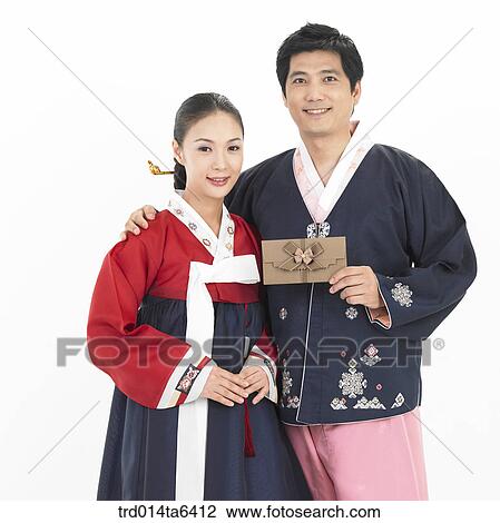 Stock Image - object, Asian, smile, clothes, couple, person. Fotosearch