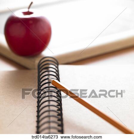 notebook, fruit, notebook, apple, office supply, exercise book, pencil View Large Photo Image Stock Image - notebook, fruit, notebook, apple, office supply, exercise book, pencil. Fotosearch