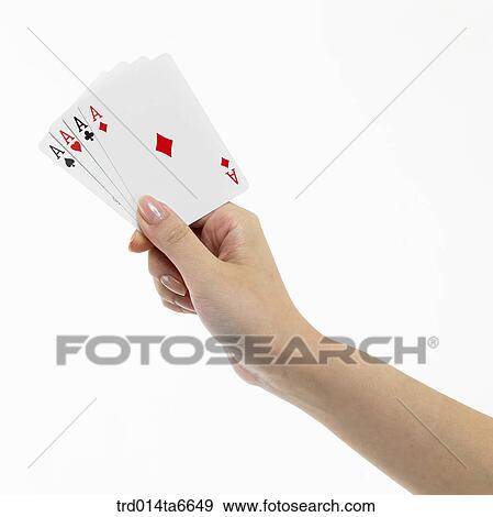 Stock Photo - person, body, hand, closeup, object, card, trumph. Fotosearch