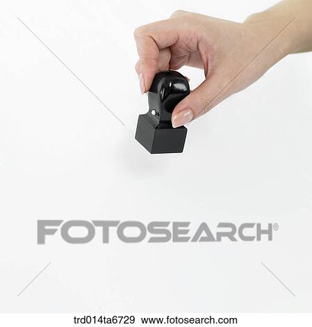 Stock Photo - person, body, hand, closeup, object, stamp. Fotosearch