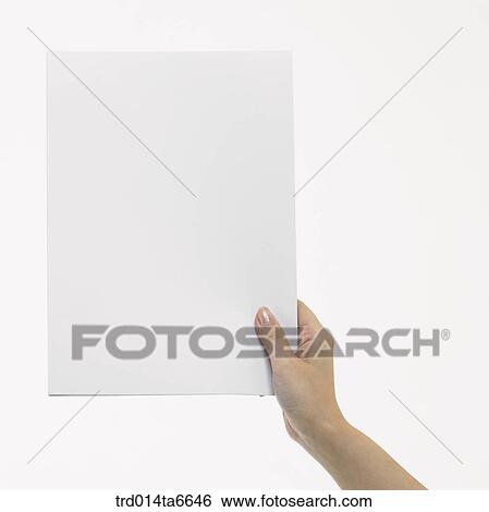 Stock Photograph - person, body, hand, closeup, object, paper, message. Fotosearch