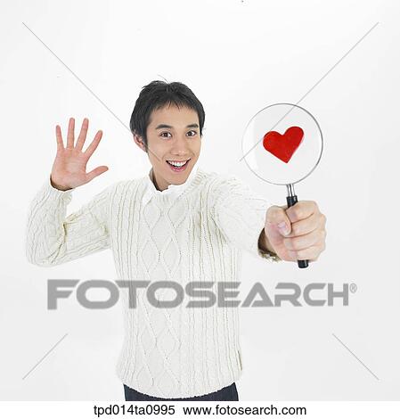 person, Asian, Korean, object, magnifier, heart View Large Photo Image Stock Photography - person, Asian, Korean, object, magnifier, heart. Fotosearch