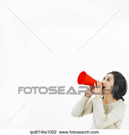 person, Asian, Korean, woman, object, funnel, shout View Large Photo Image Stock Image - person, Asian, Korean, woman, object, funnel, shout. Fotosearch
