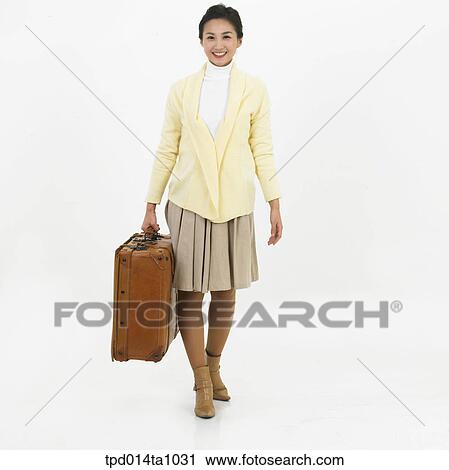 person, Asian, Korean, woman, object, suitcase, bag View Large Photo Image Stock Image - person, Asian, Korean, woman, object, suitcase, bag. Fotosearch