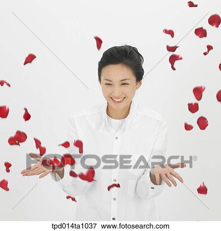 person, Asian, Korean, woman, object, flower, fly View Large Photo Image Stock Photo - person, Asian, Korean, woman, object, flower, fly. Fotosearch