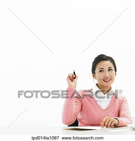 person, Asian, Korean, woman, object, letter, sitting View Large Photo Image Stock Photo - person, Asian, Korean, woman, object, letter, sitting. Fotosearch