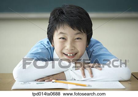 Stock Photo - classroom, education, Asian, person, inside, child. Fotosearch