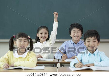 classroom, education, group, Asian, smile, announcement View Large Photo Image Picture - classroom, education, group, Asian, smile, announcement. Fotosearch