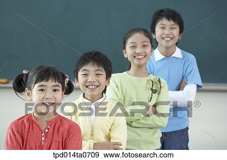 Stock Photo - classroom, education, group, Asian, person, inside. Fotosearch