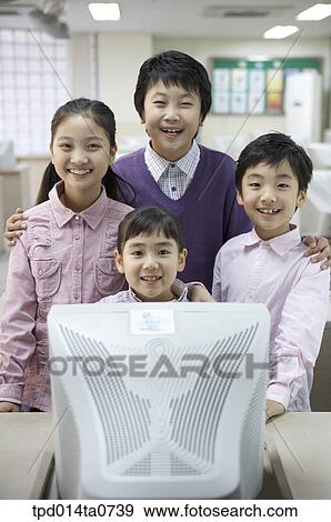 classroom, education, group, Asian, smile, person View Large Photo Image Stock Photo - classroom, education, group, Asian, smile, person. Fotosearch
