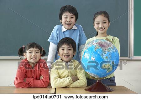 Stock Image - classroom, education, group, person, inside, people. Fotosearch
