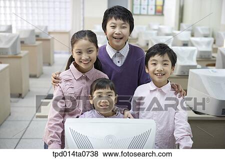 Stock Photo - classroom, education, group, smile, person, inside. Fotosearch