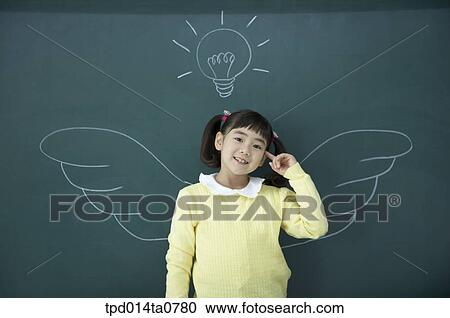 Stock Image - classroom, education, photograph, picture, wing, Asian, smile. Fotosearch