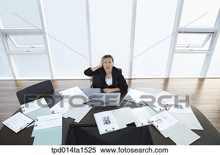 Stock Photography - person, Asian, Korean, woman, inside, business, businesswoman. Fotosearch