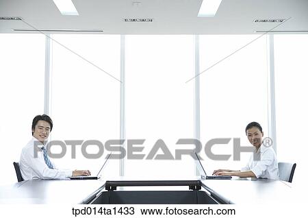 Stock Image - person, Asian, Korean, woman, inside, business. Fotosearch