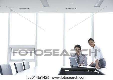 Stock Photography - person, Asian, Korean, woman, inside, business. Fotosearch