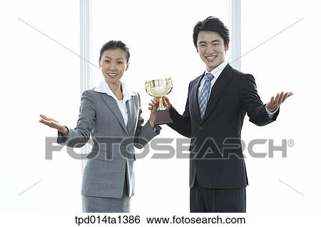 Stock Photograph - person, Asian, Korean, woman, colleague, inside. Fotosearch