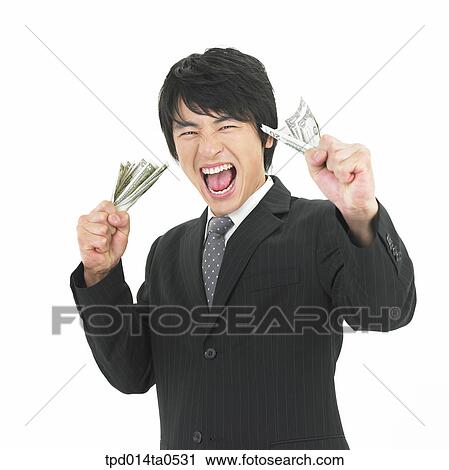 Stock Image - economy, object, money, Asian, business, businessman. Fotosearch