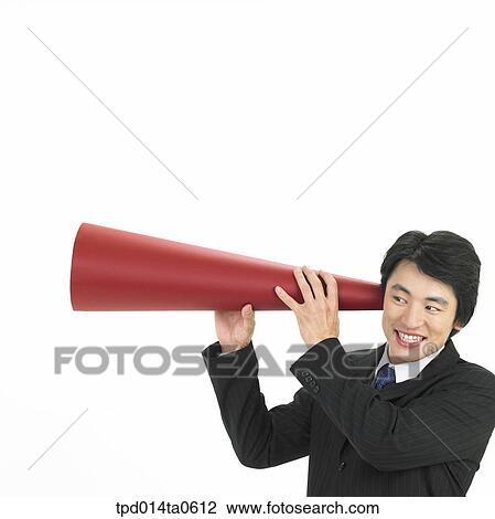 Stock Image - funnel, object, Asian, business, businessman. Fotosearch