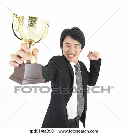 object, Asian, business, businessman, person, trophy View Large Photo Image Stock Image - object, Asian, business, businessman, person, trophy. Fotosearch