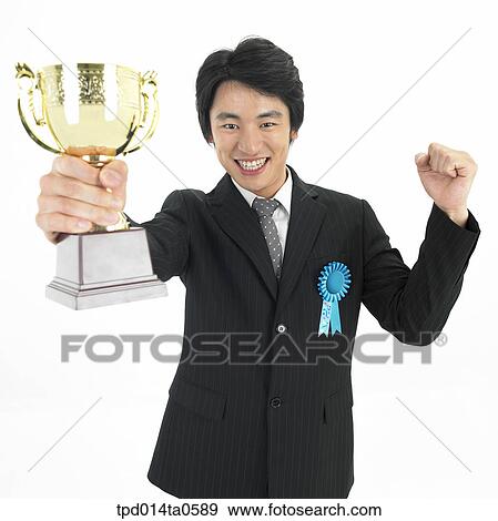 object, Asian, business, businessman, person, trophy View Large Photo Image Stock Photo - object, Asian, business, businessman, person, trophy. Fotosearch