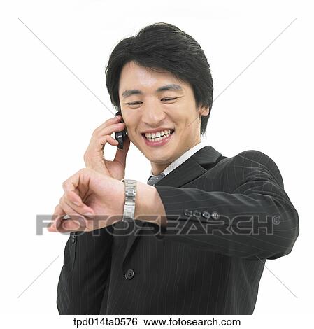 Stock Photograph - object, Asian, business, businessman, person, watch. Fotosearch