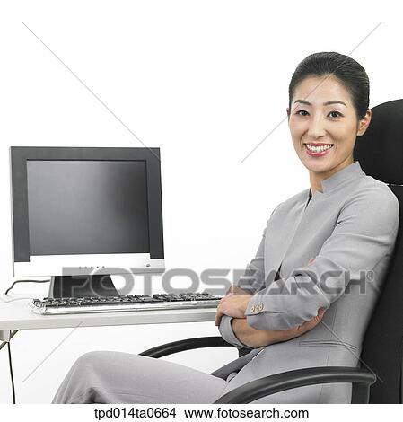 object, Asian, business, businesswoman, person, woman, smile View Large Photo Image Picture - object, Asian, business, businesswoman, person, woman, smile. Fotosearch