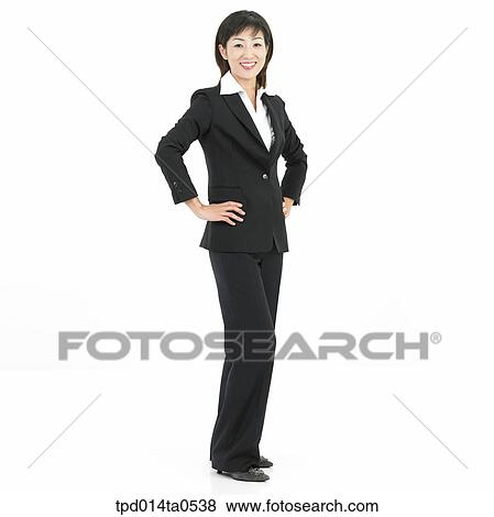 Stock Photo - object, Asian, business, businesswoman, person, woman, smile. Fotosearch