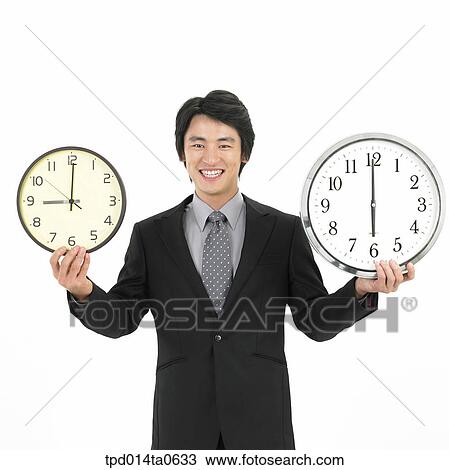 object, Asian, wall clock, business, businessman, person View Large Photo Image Stock Image - object, Asian, wall clock, business, businessman, person. Fotosearch